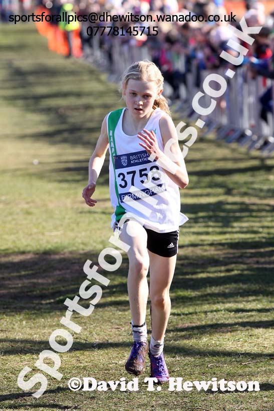 Girls under-15s Inter Counties Cross Country,  Cofton Park, Birmingham. Photo: David T. Hewitson/Sports for All Pics